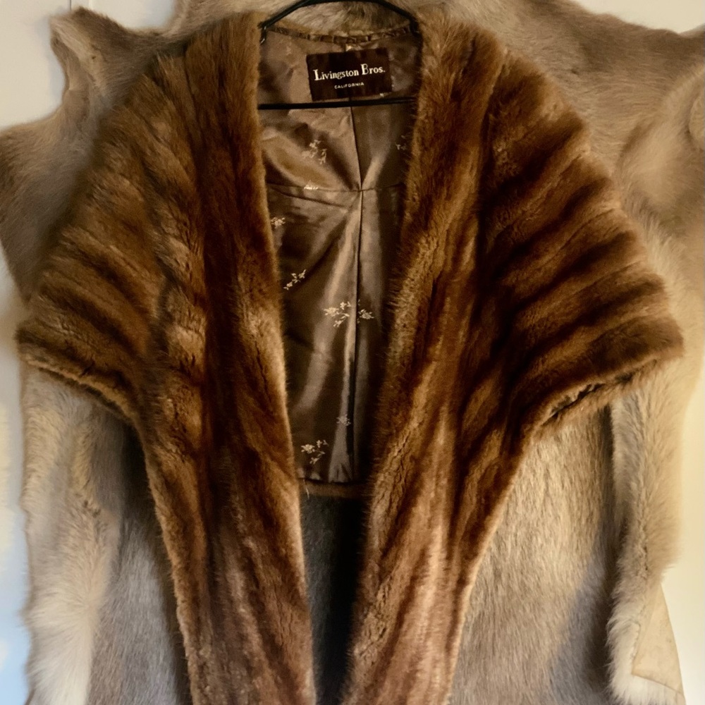 •Livingston Bros. Mink Shawl
•Brown
